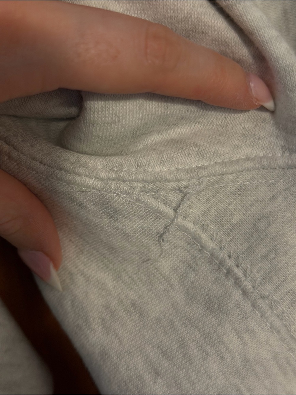 Oversized Heather Gray & White Nantucket Crewneck - Picture 6 of 8